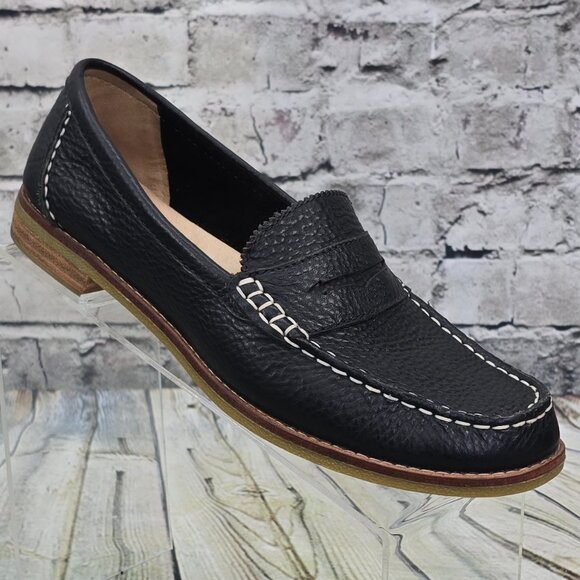 Sperry Seaport Penny Loafer Women’s 9 Black Leather STS86931 Slip-On Shoes - Picture 1 of 9